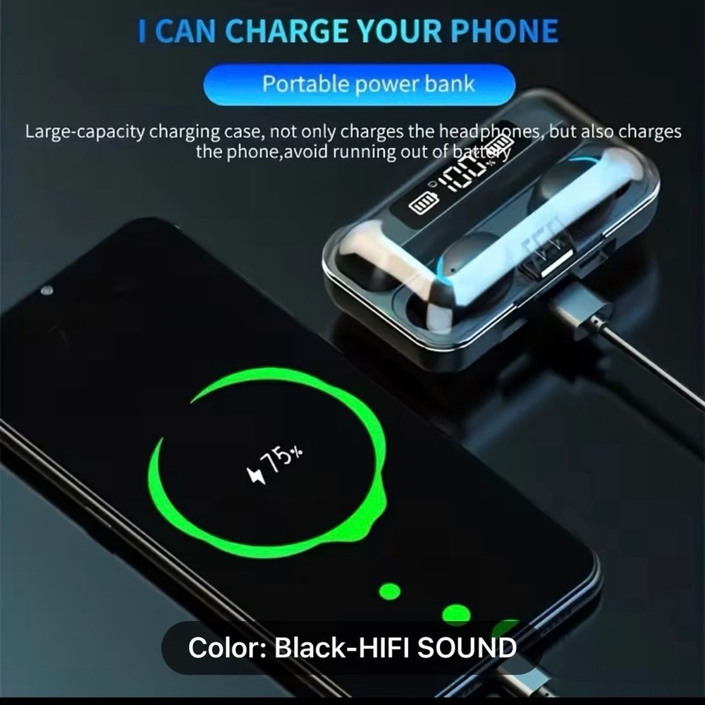 TWS F9 True Wireless Earphones with Power Bank - Picture 4 of 6
